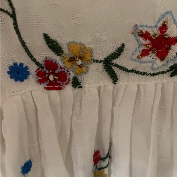 Free people large white beaded tunic/top - Picture 3 of 6